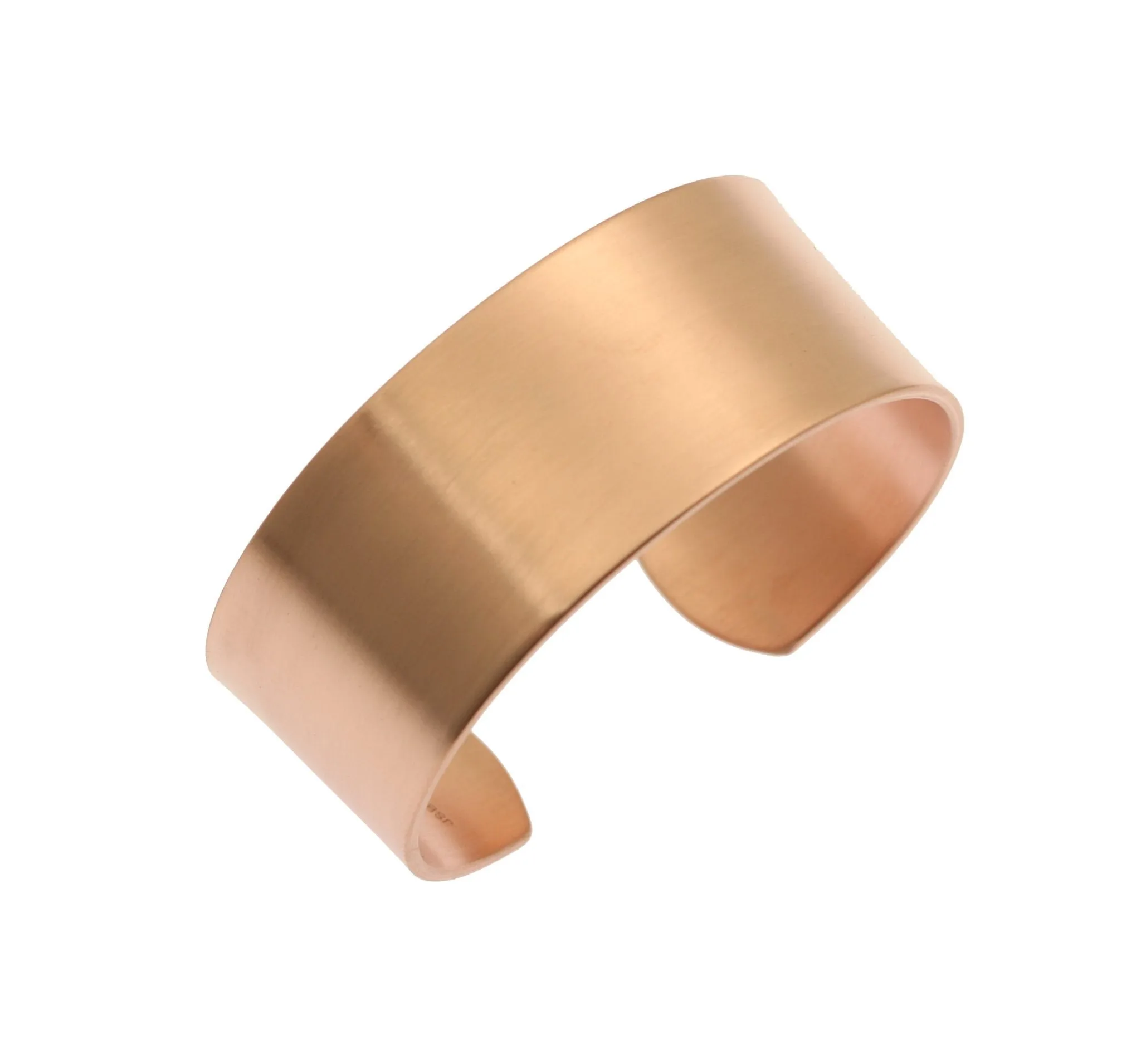 1 Inch Wide Brushed Copper Cuff Bracelet