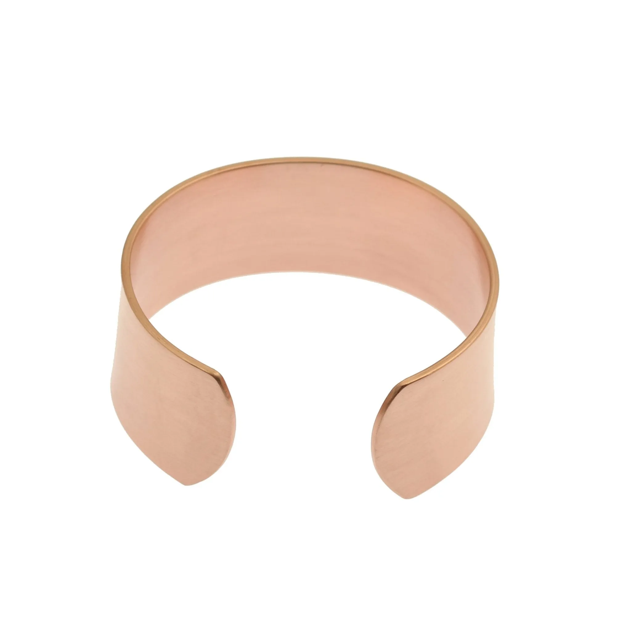 1 Inch Wide Brushed Copper Cuff Bracelet