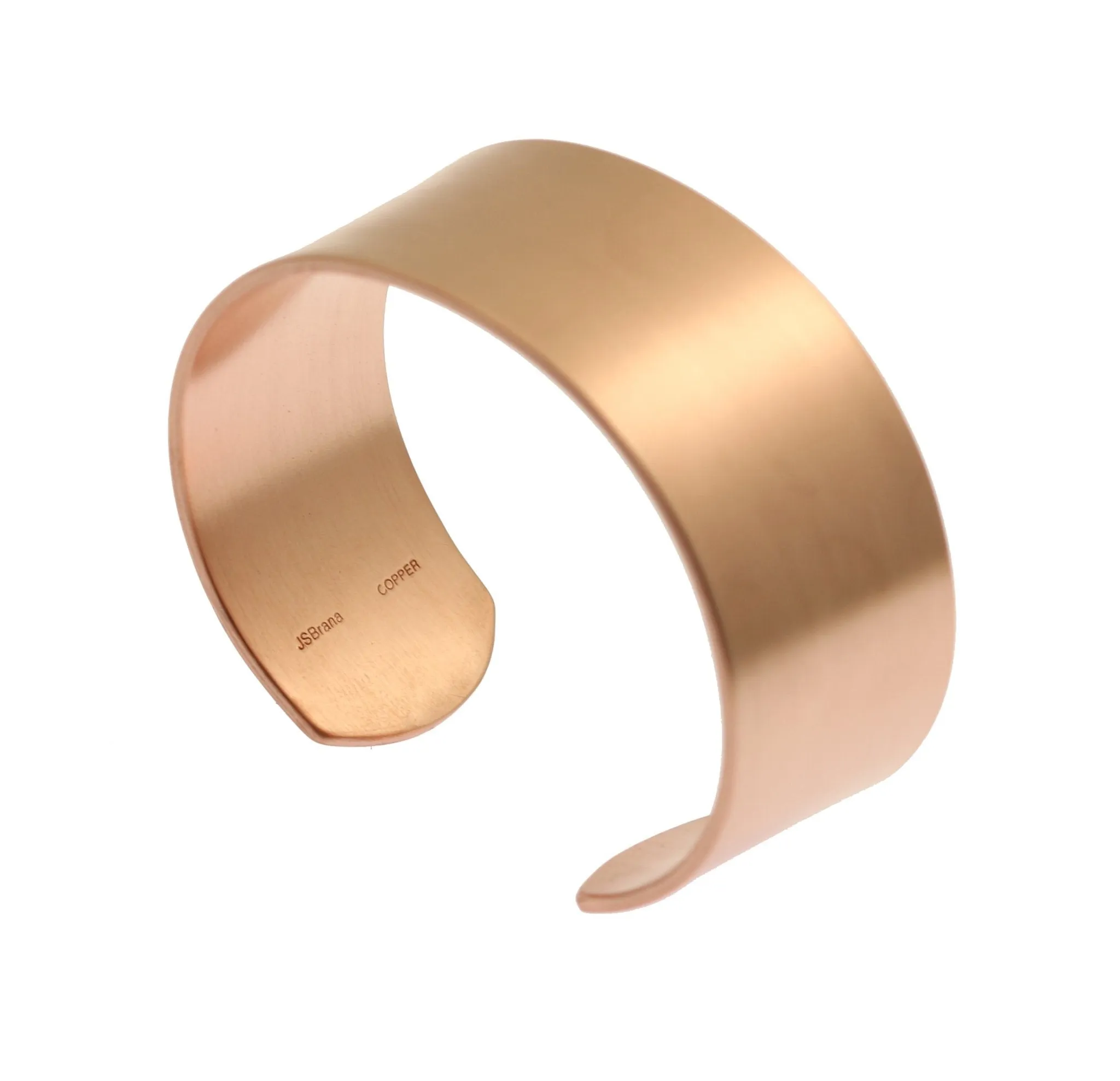 1 Inch Wide Brushed Copper Cuff Bracelet