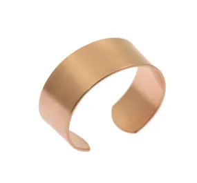 1 Inch Wide Brushed Copper Cuff Bracelet