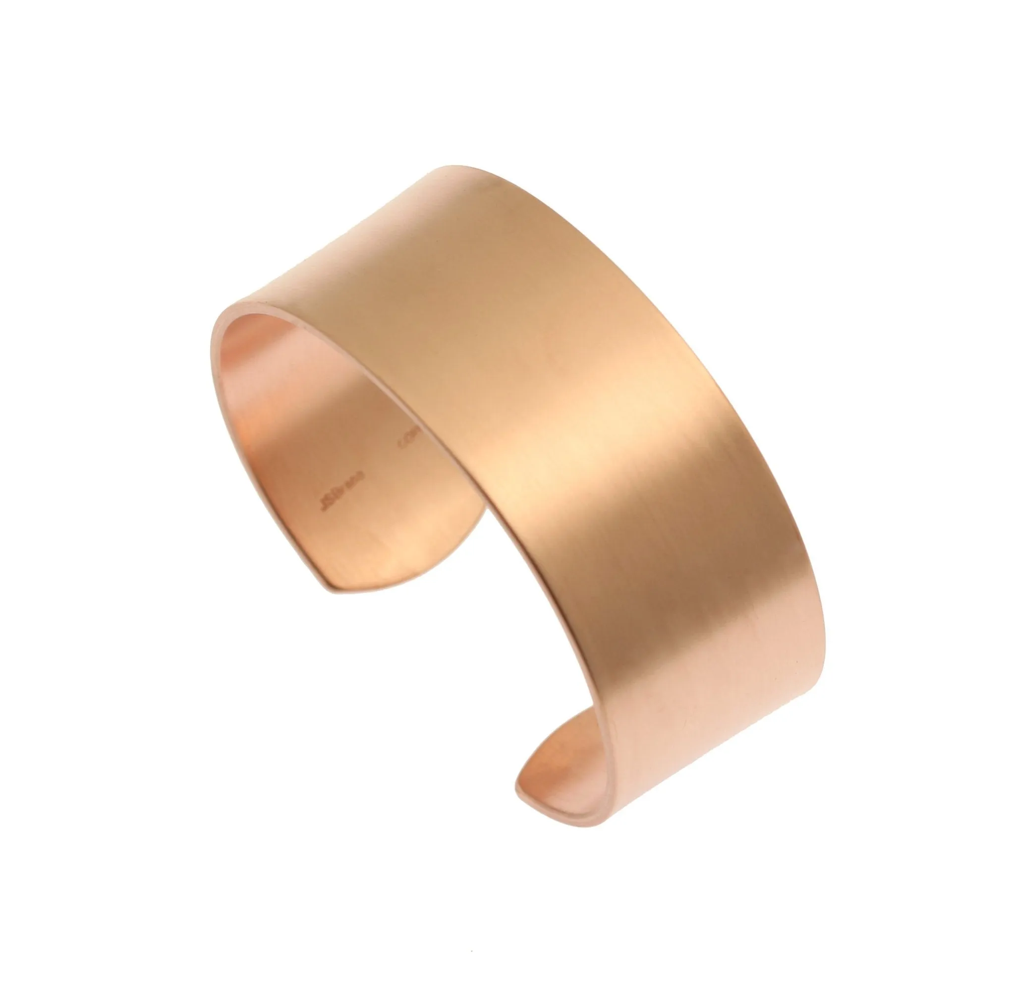 1 Inch Wide Brushed Copper Cuff Bracelet