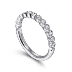 14K White Gold Diamond Stackable Ring - LR51755W45JJ