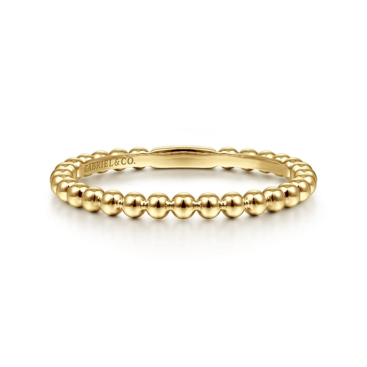 14K Yellow Gold Bujukan Beaded Stackable Ring - LR51172Y4JJJ