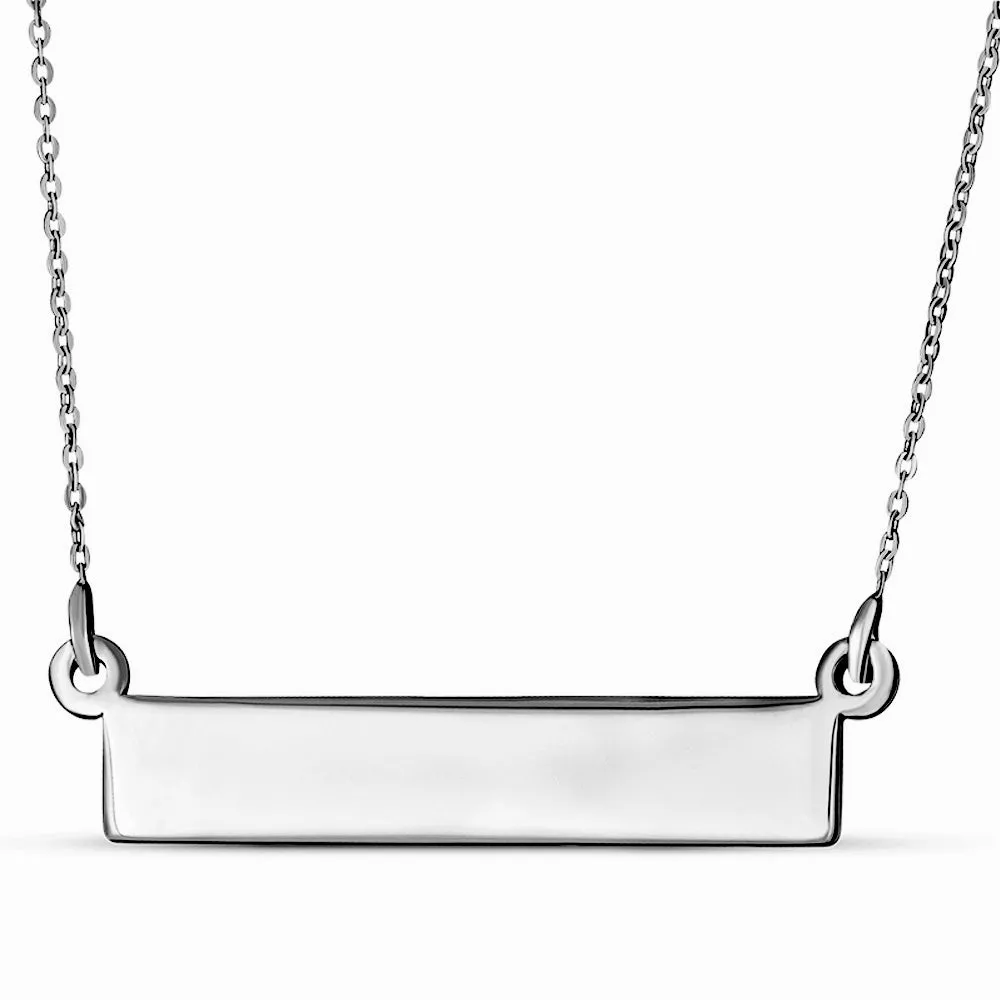 14KW BAR NECKLACE (NK24W-14K)