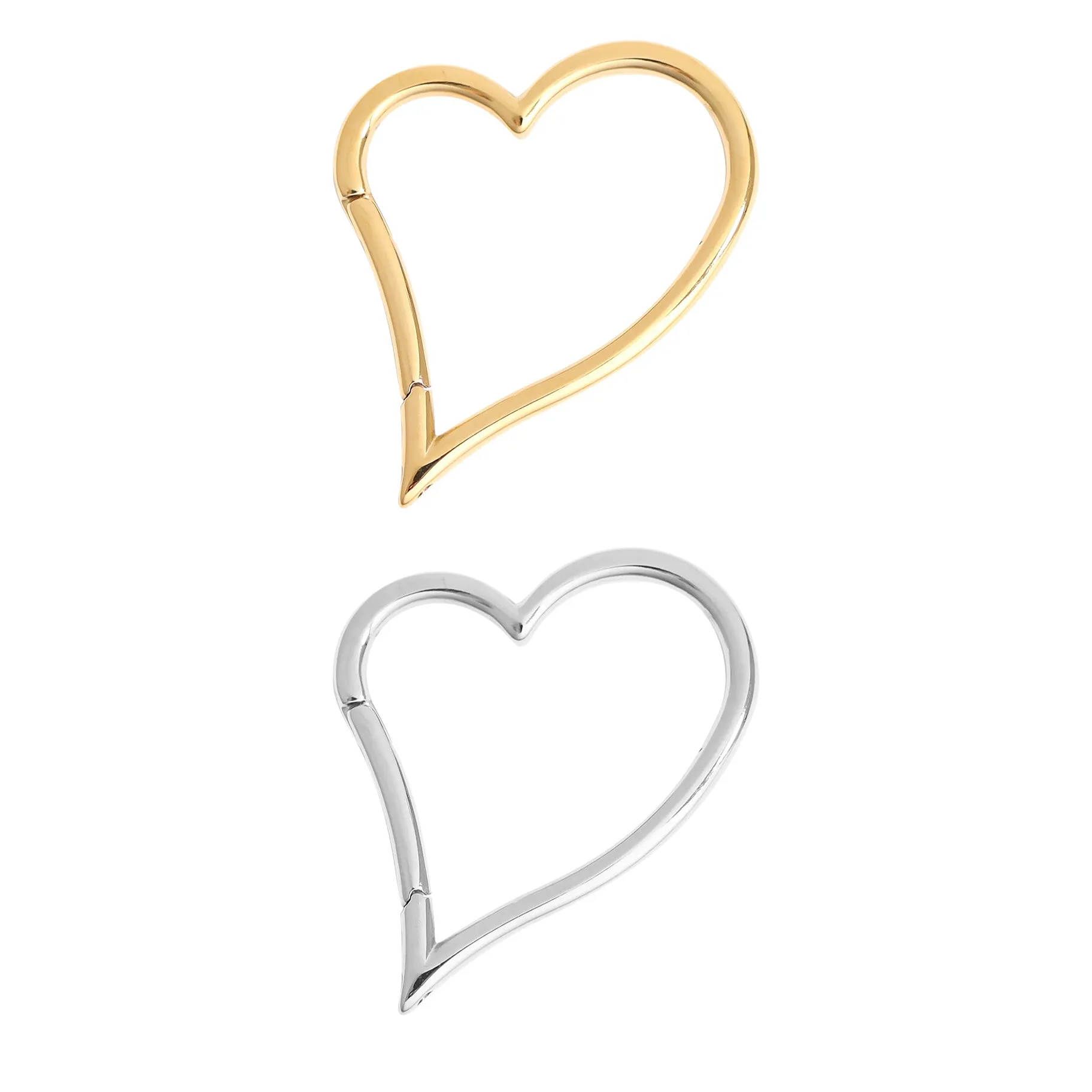 18K Gold PVD Stainless Steel Large Heart Carabiner / ENC0041