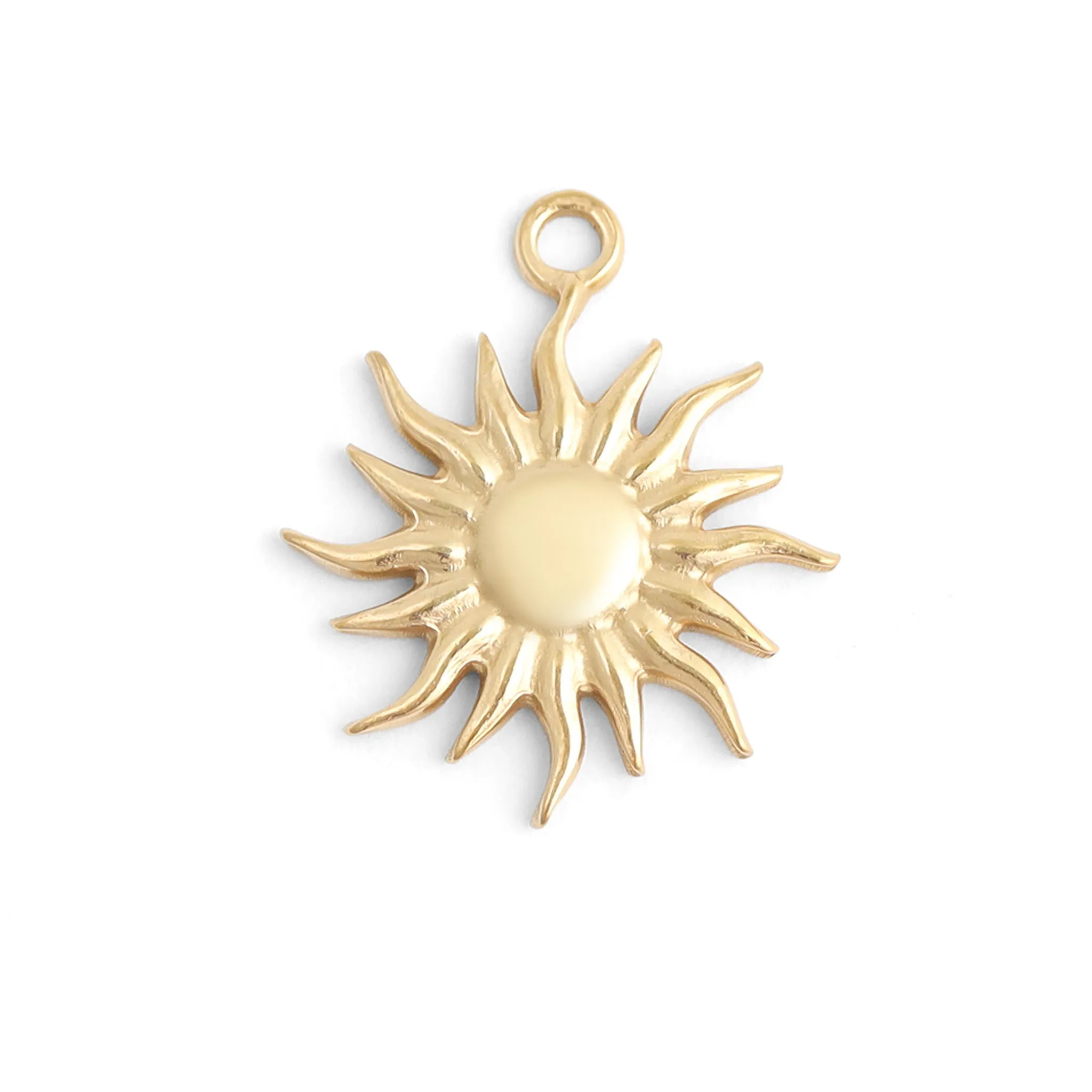 18K Gold PVD Stainless Steel Mystic Sun Charm / PDL0116