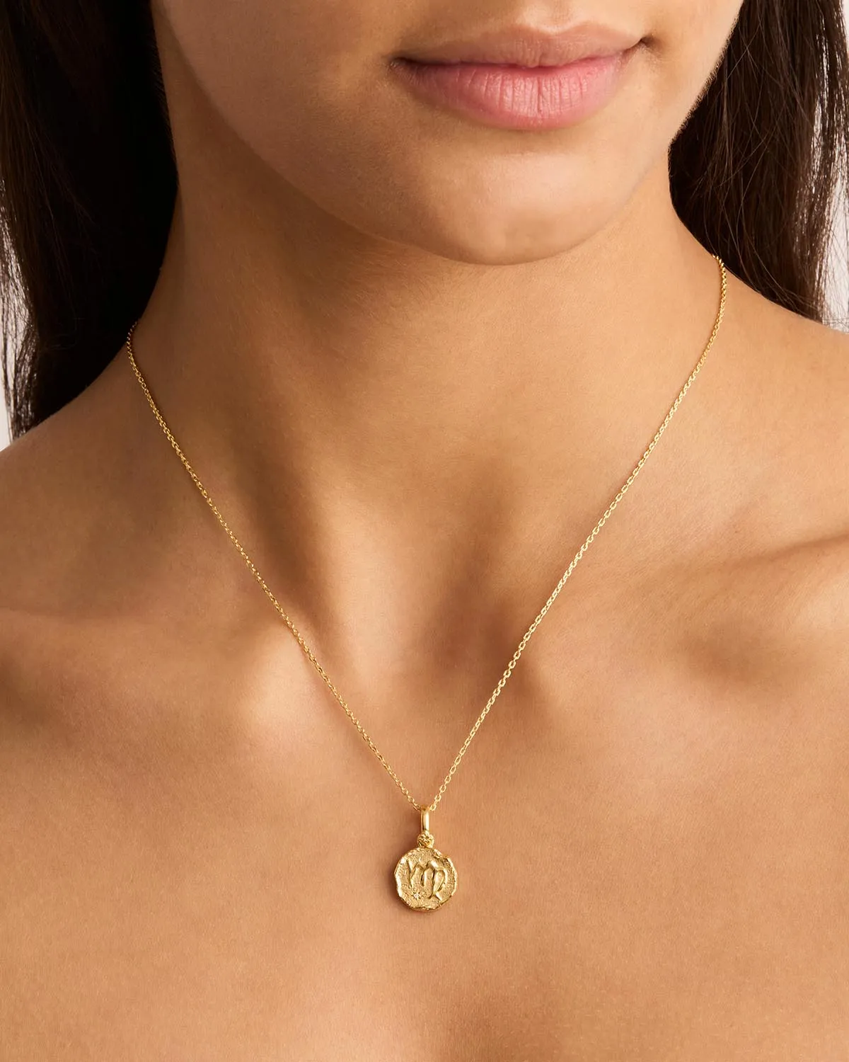 18k Gold Vermeil Cosmic Love Zodiac Annex Link Pendant - Virgo