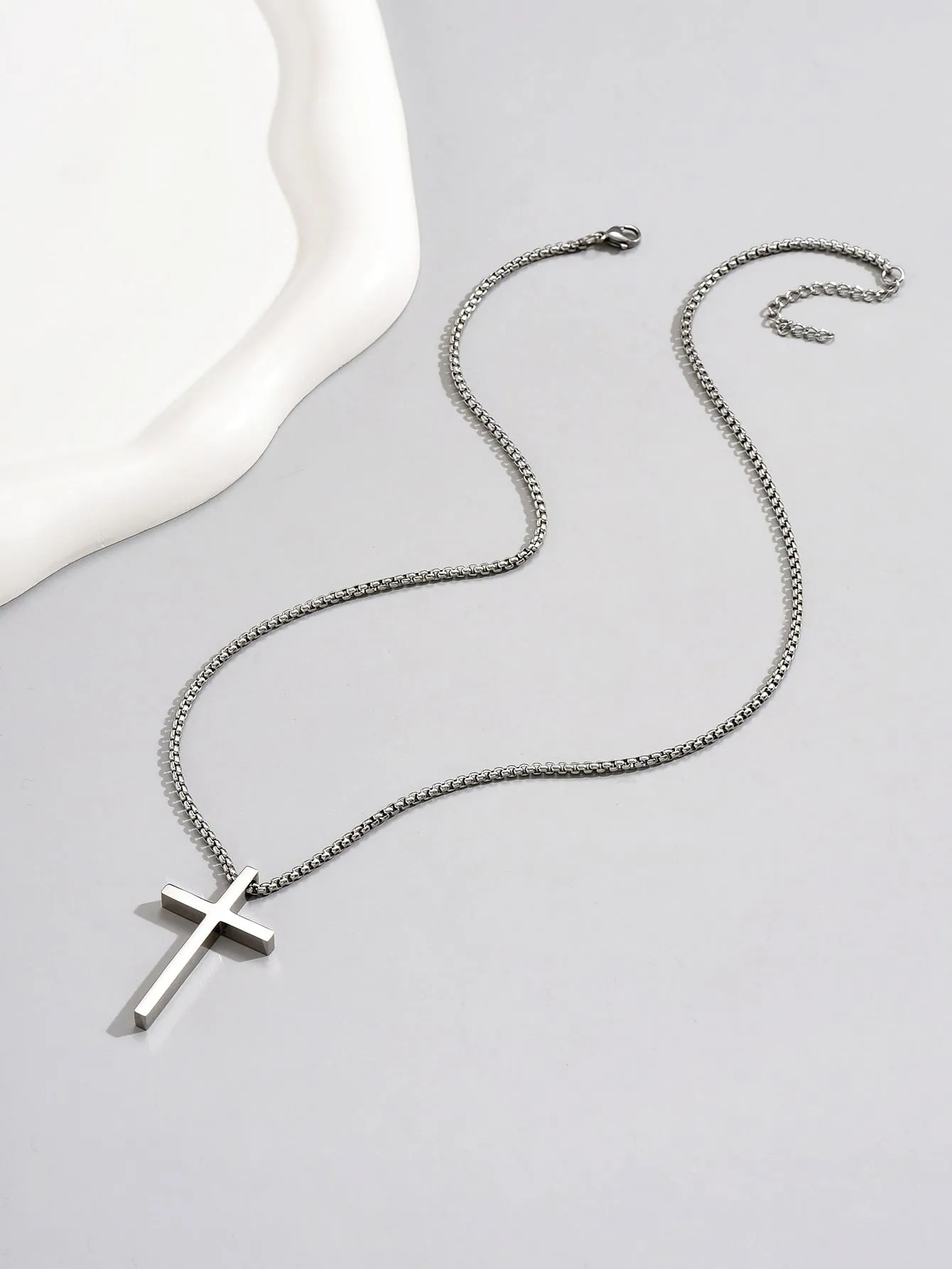 1pc Cross Charm Necklace Stainless Steel Jewelry for Men Jewelry for Men Jewelry