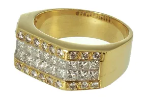 3.50 ct Princess & Round Diamond Band Ring