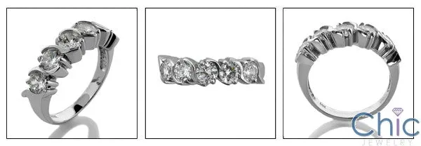 Anniversary 1.75 TCW 5 Round Cubic Zirconia Cz Ring