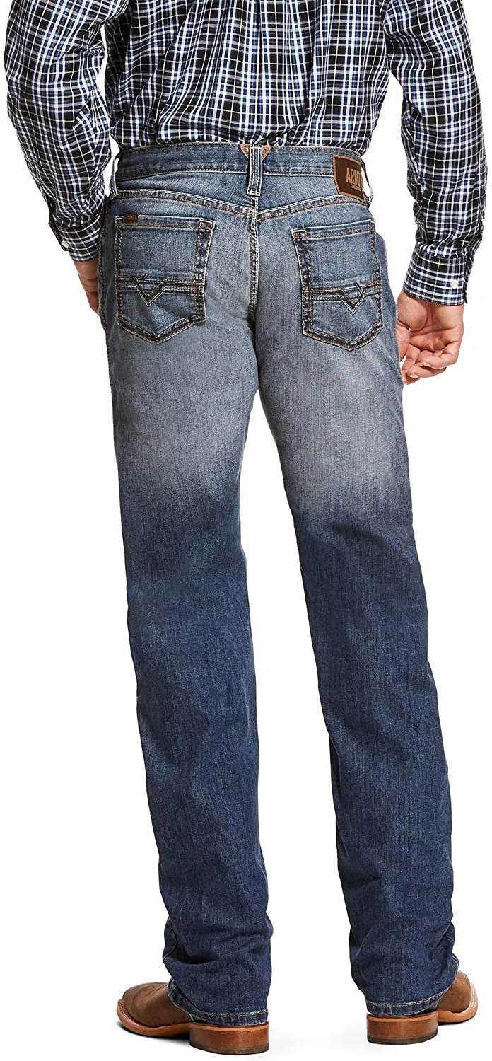 Ariat Men's M5 Slim TekStretch Bookie Stackable Jean, Bluepoint 10028922