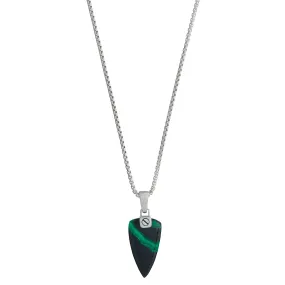 Azurite Malachite Arrow Pendant Necklace