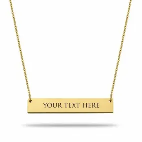 Bar necklace gold