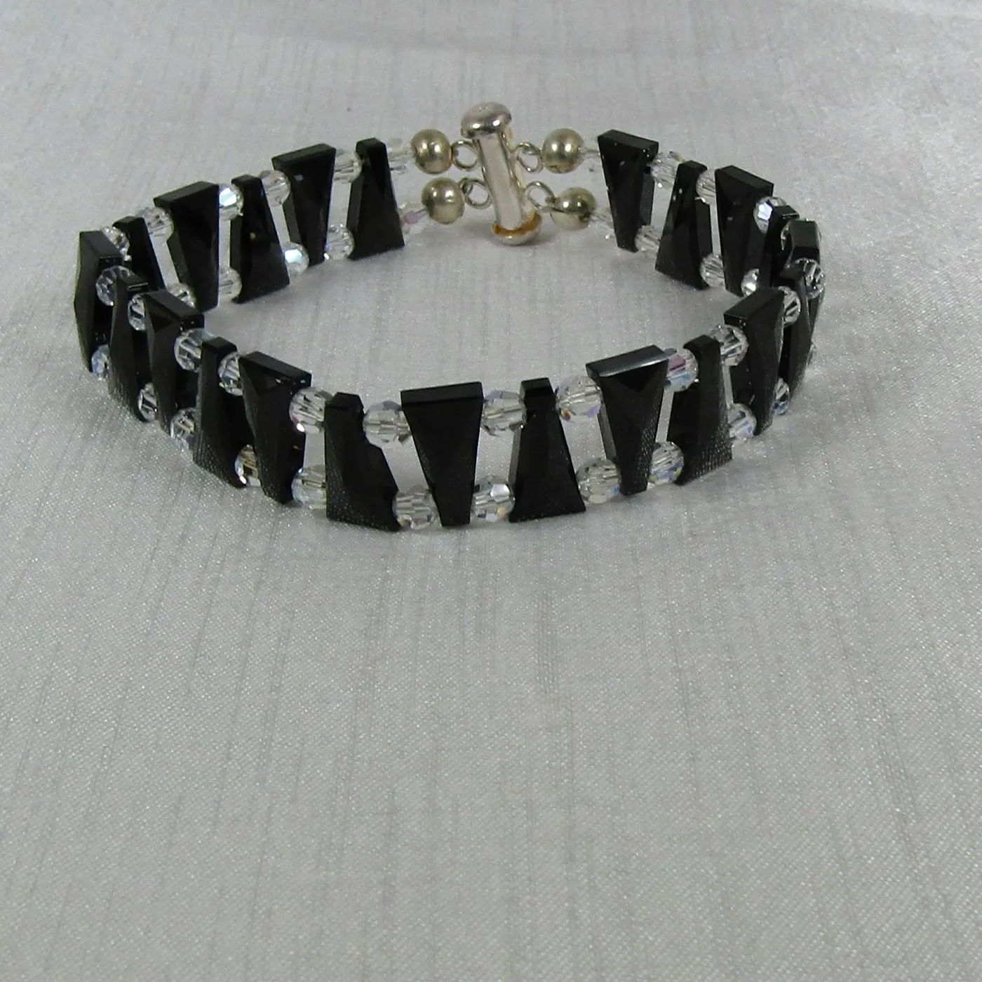 Black  Crystal  Cuff Bracelet