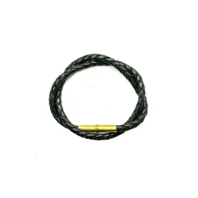 Black Flint Bolo Bracelet, Medium