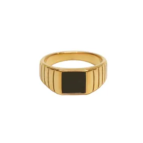 Black Square Signet Ring