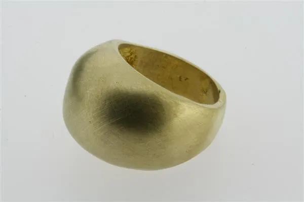 brushed bubble brass ring - brass