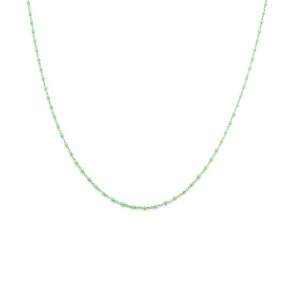 Candy Chain Necklace | Lime & Silver