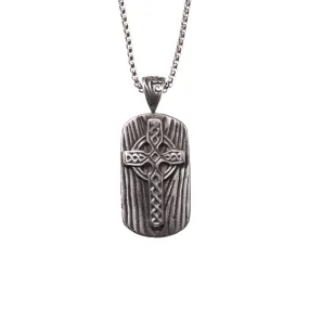 Celtic Cross Dog Tag Necklace