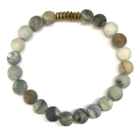 Chamonix Men’s Beaded Stone Bracelet