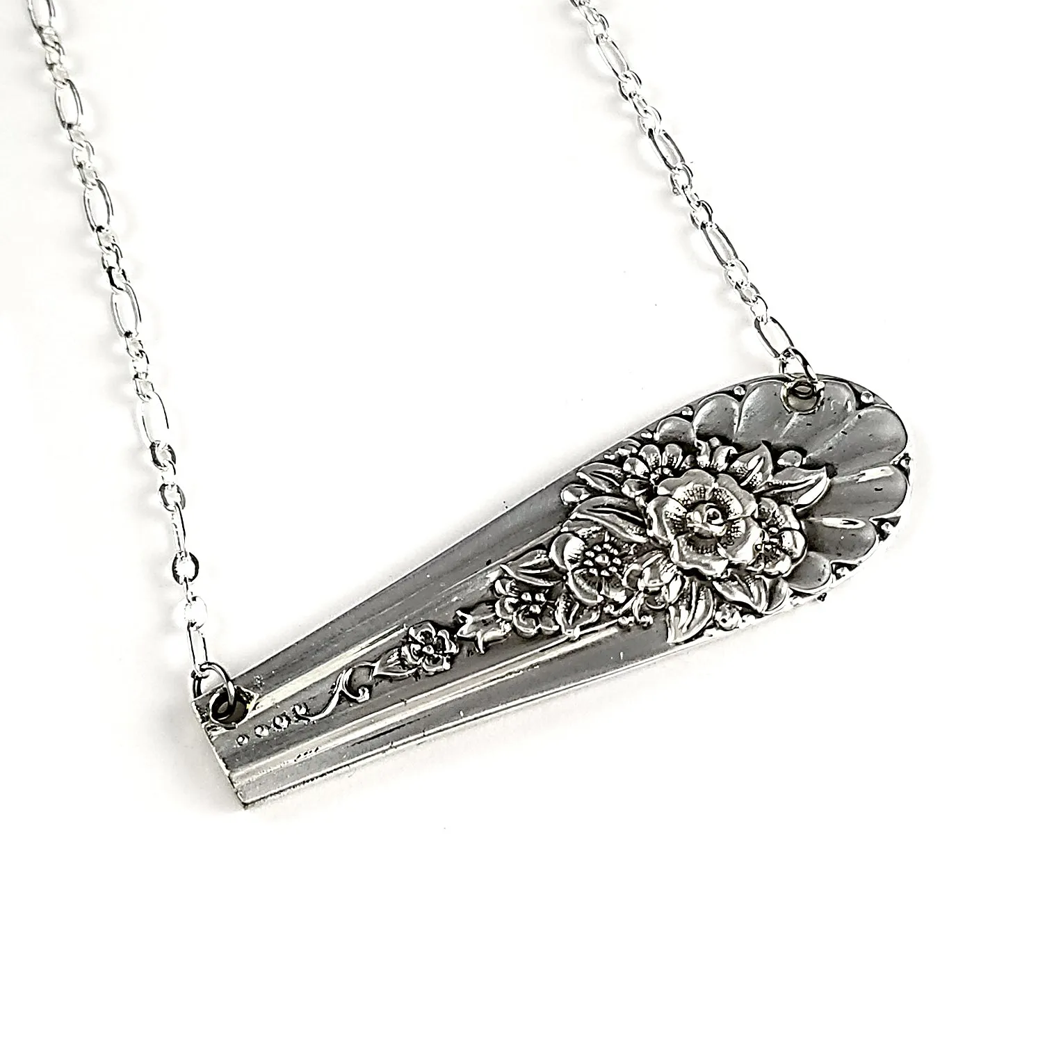 Chunky Rogers Jubilee Spoon Bar Necklace