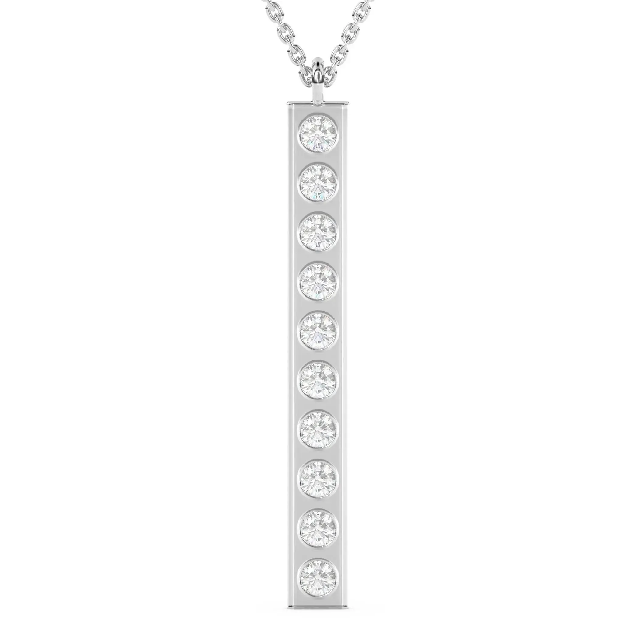 Diamond Gold Bar Pendant