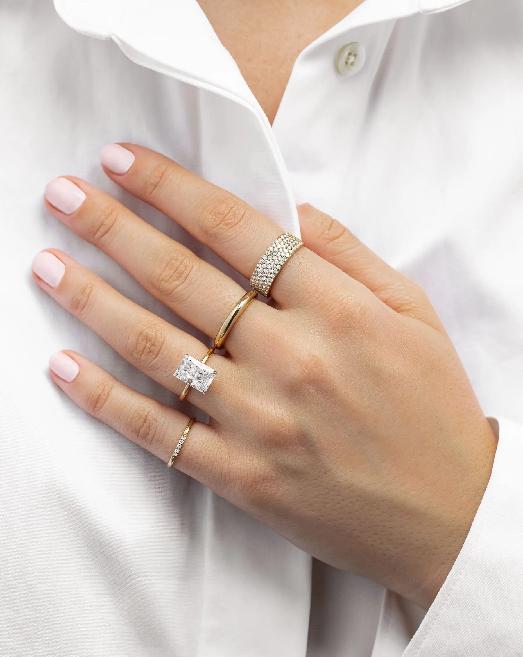 Diamond Row Stackable Ring