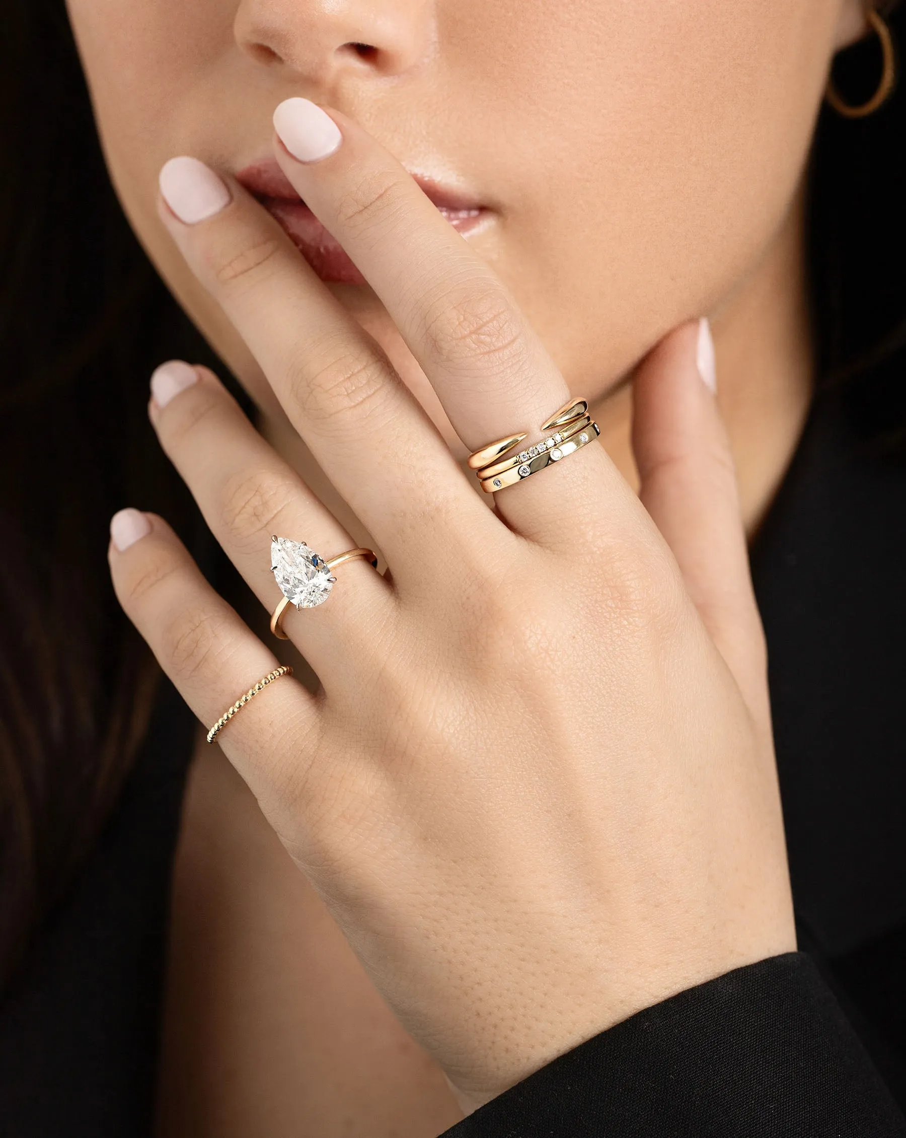 Diamond Row Stackable Ring