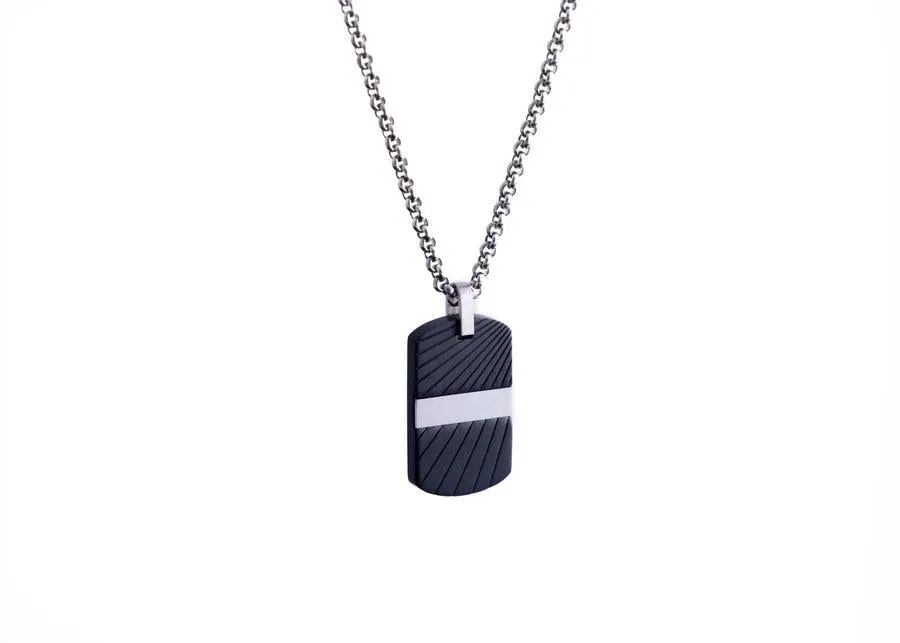 Dog Tag - Black Textured