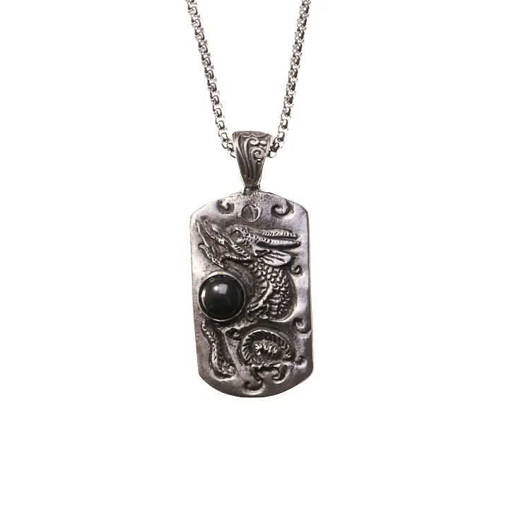 Dragon Dog Tag Necklace