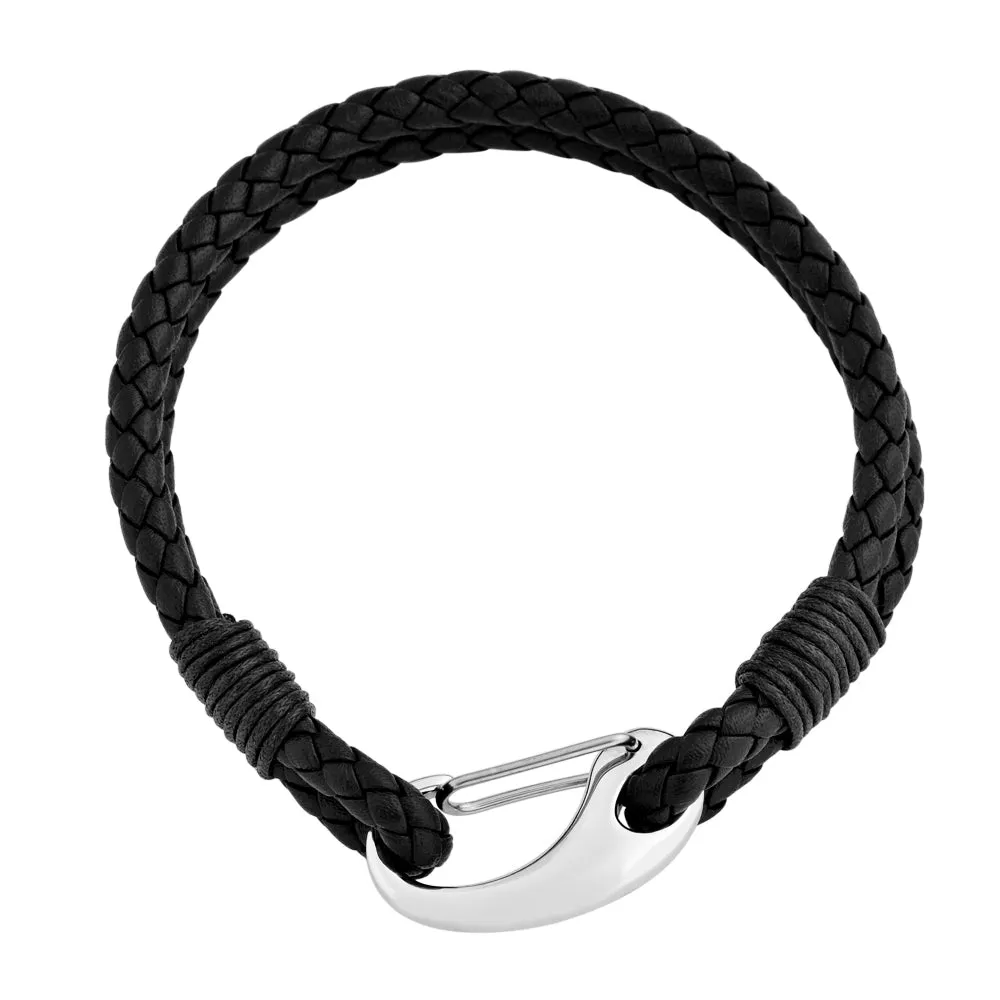 Dual Layered Braided Leather Bracelet