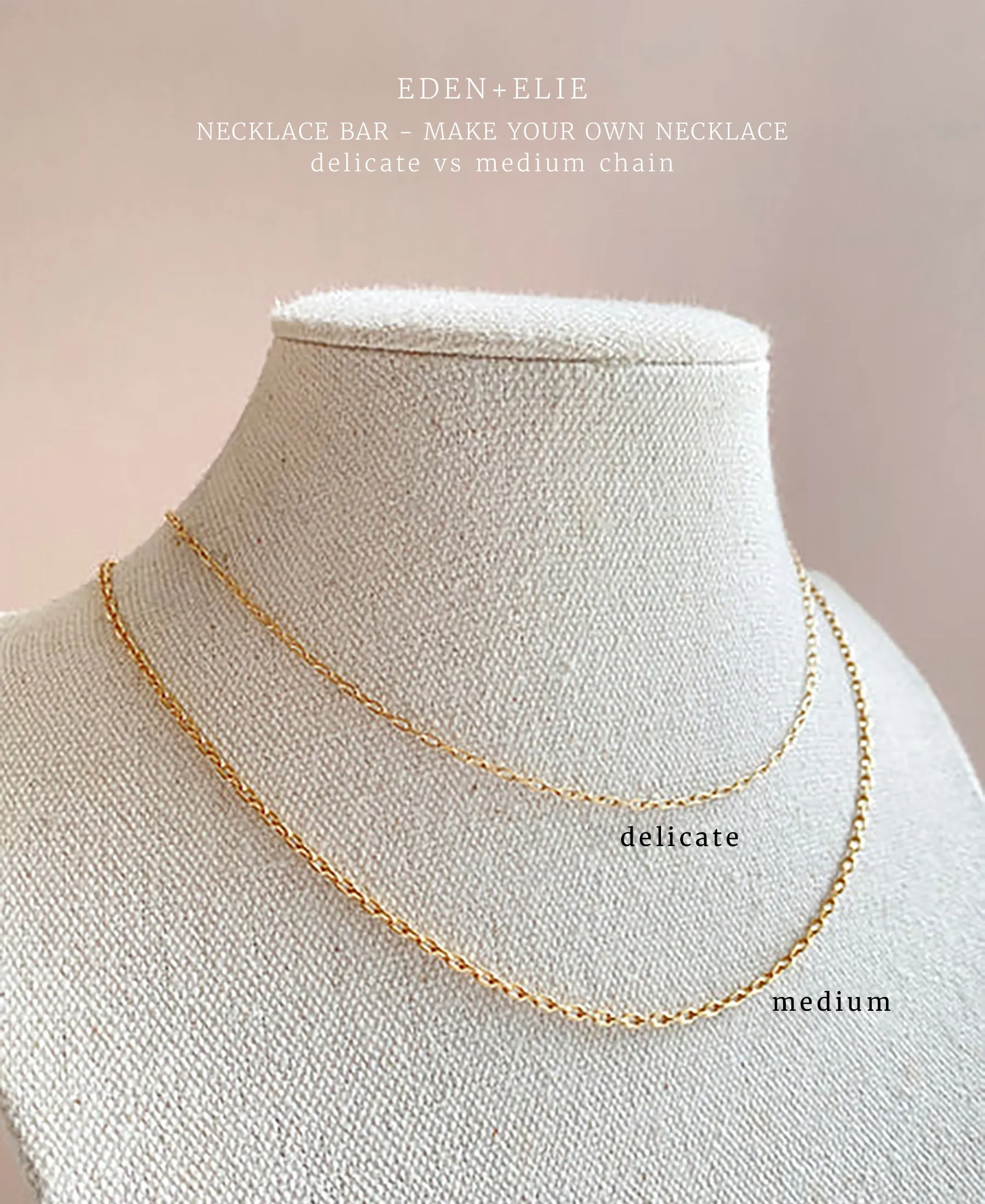 EDEN   ELIE Necklace Bar single bead   optional chain - gold