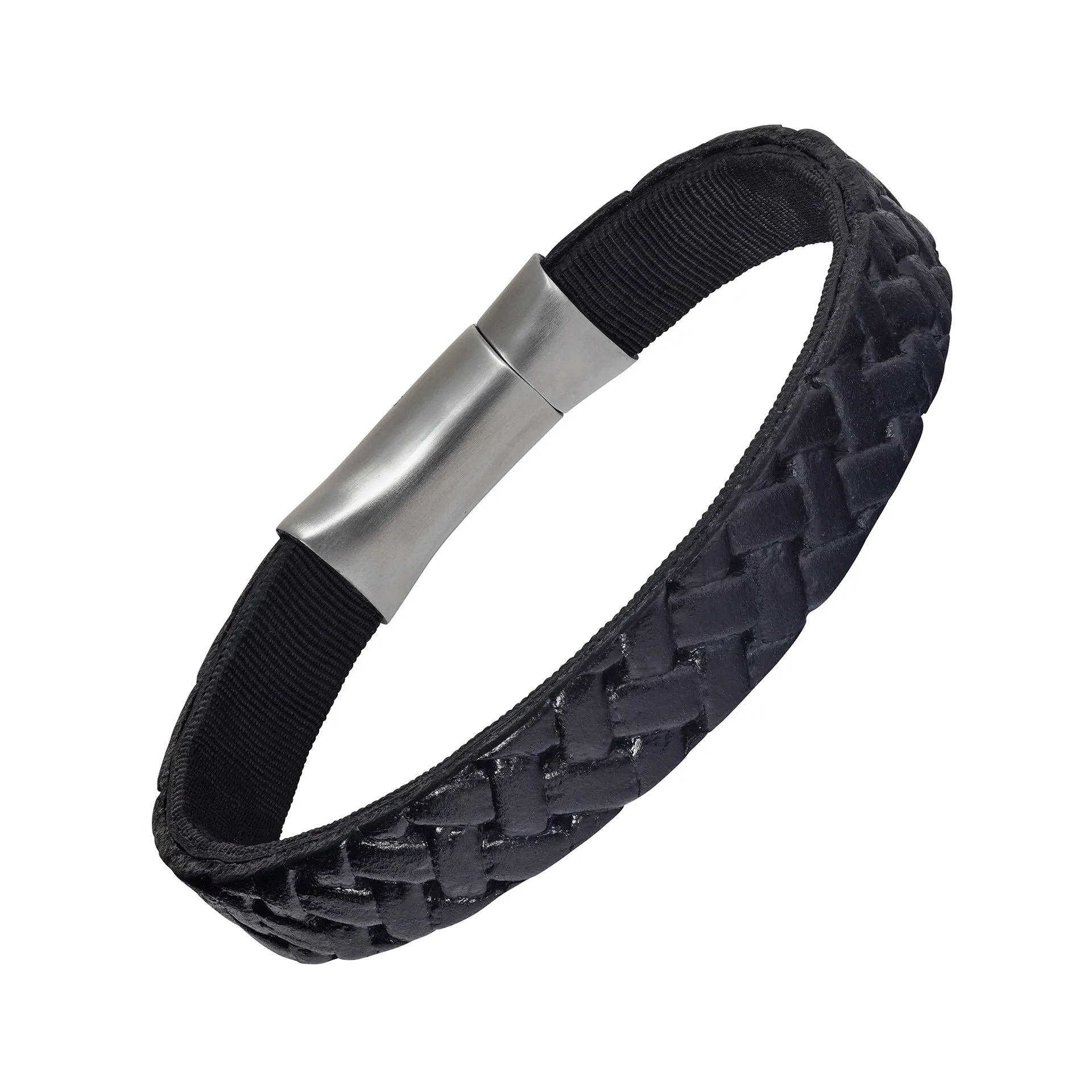 Embossed Braid Leather Bracelet