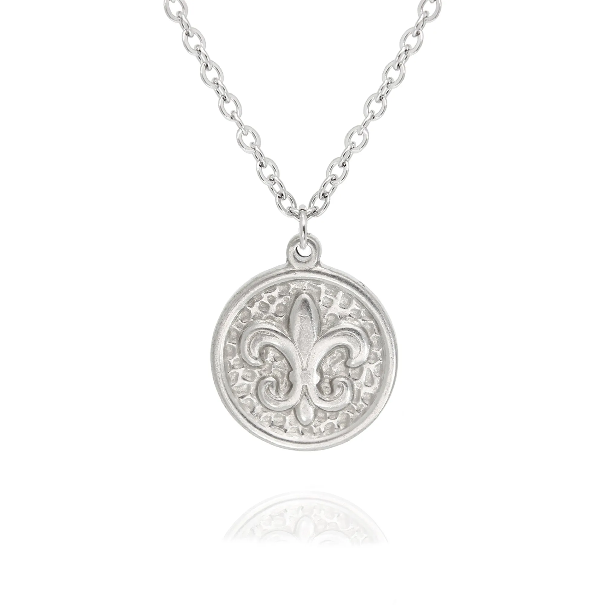 Fleur-De-Lis Necklace (Silver-Plated)