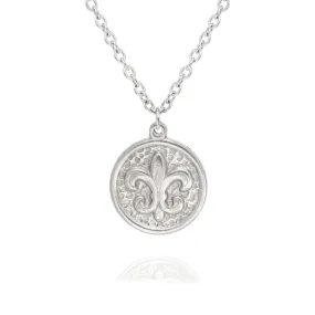 Fleur-De-Lis Necklace (Silver-Plated)