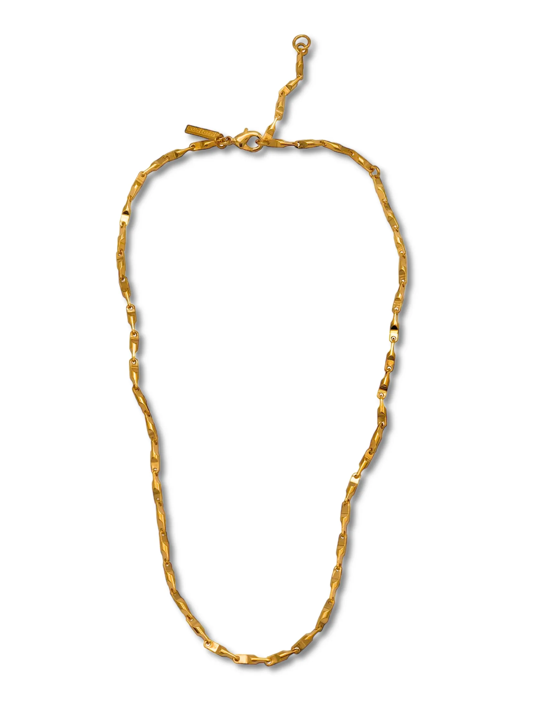 Gold Bobby Bar-Link Chain Necklace