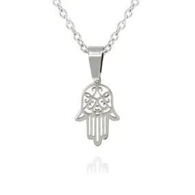 Hamsa Pendant Necklace (Silver-Plated)