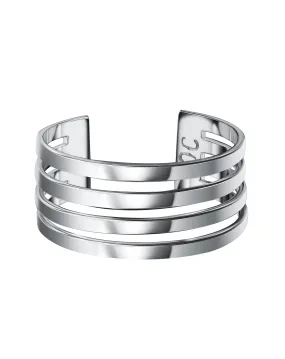 Line Cuff Rhodium