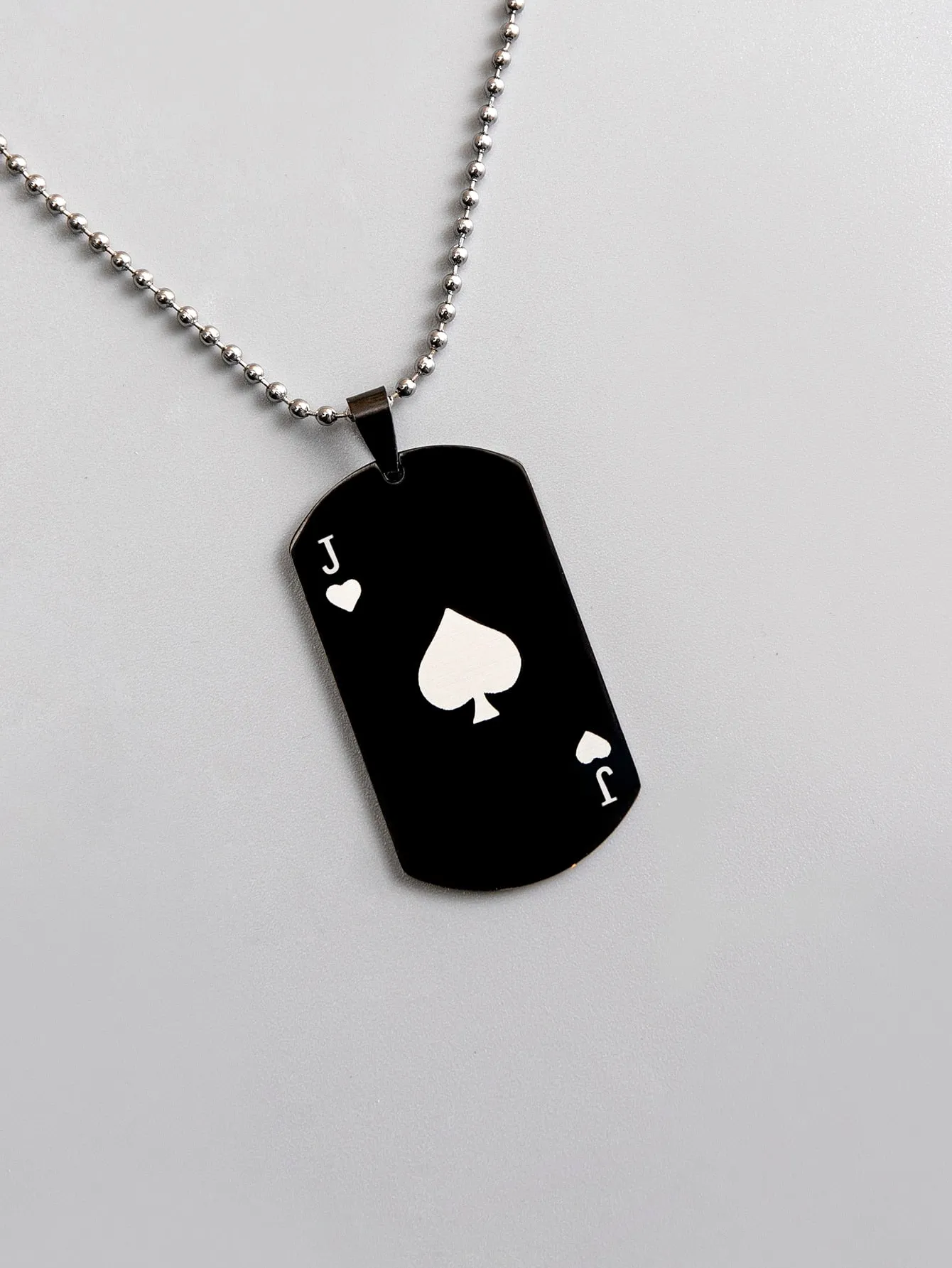 Men Playing Card Charm Necklace for Men Jewelry for Men Gift for Men Fashion