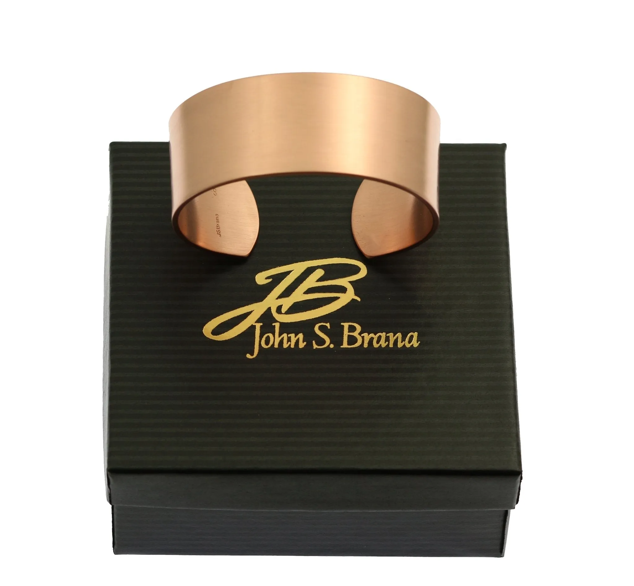 Men's Brushed Copper Cuff Bracelet - 1 Inch Wide