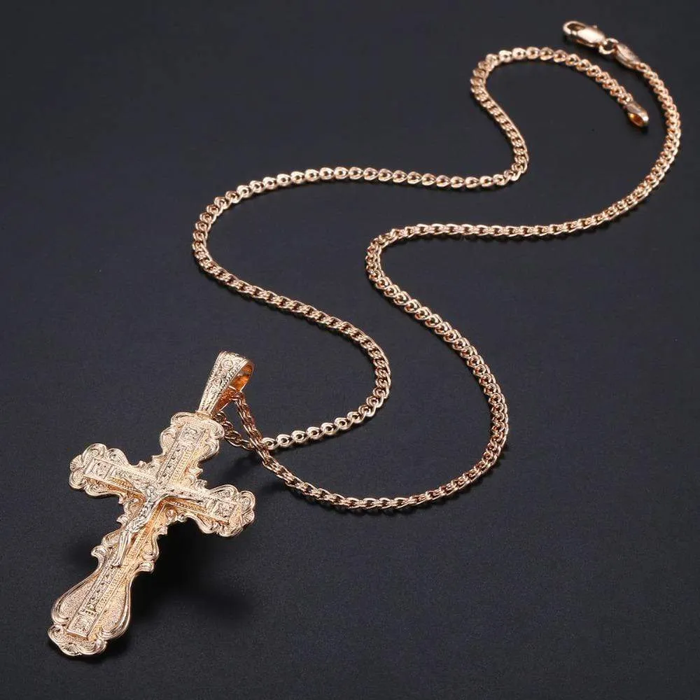 Men's Christian Necklace <br> Copper Crucifix