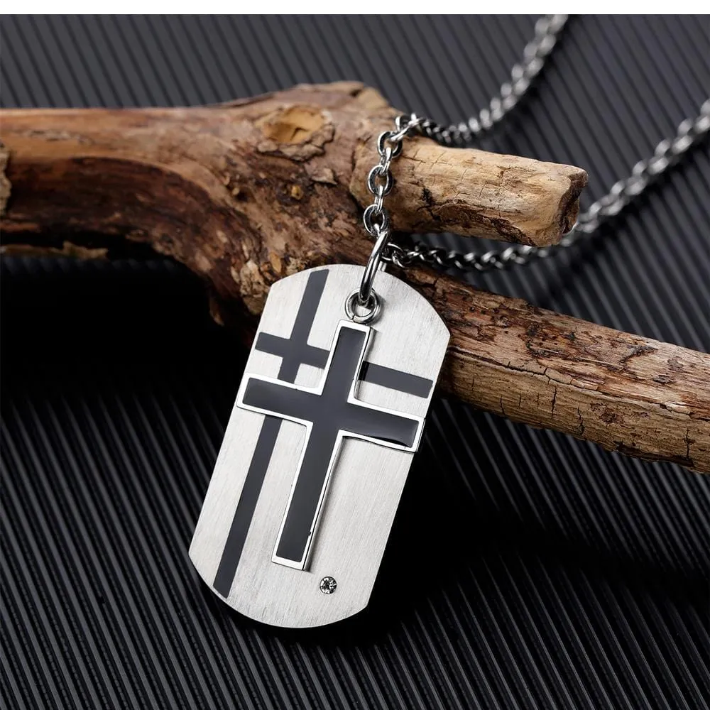 Men's Christian Necklace <br> Dog Tag