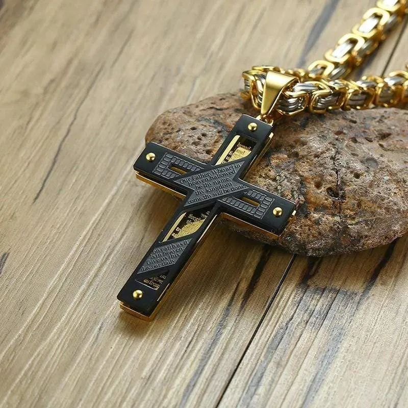 Men's Christian Necklace <br> Lord's Prayer Byzantine