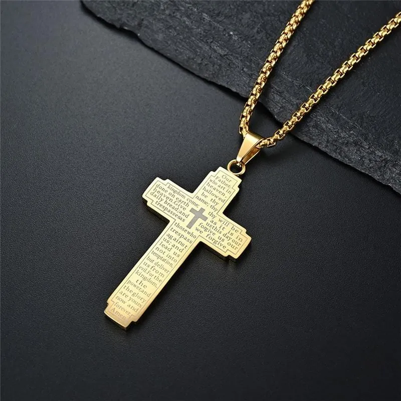 Men's Christian Necklace <br> Our Father