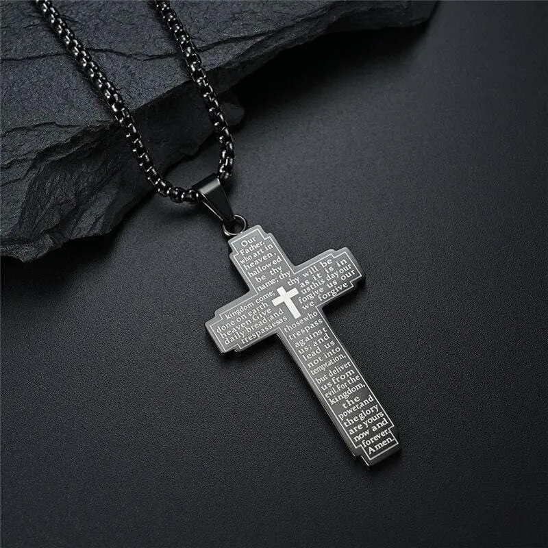 Men's Christian Necklace <br> Our Father