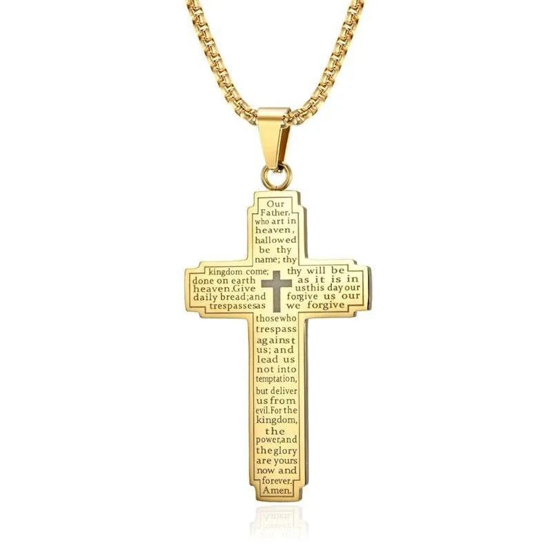 Men's Christian Necklace <br> Our Father