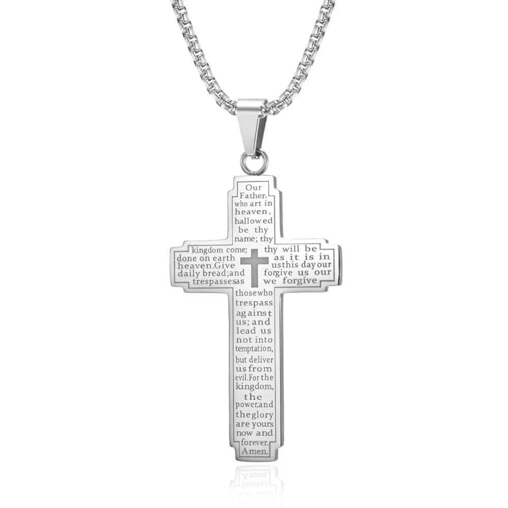 Men's Christian Necklace <br> Our Father