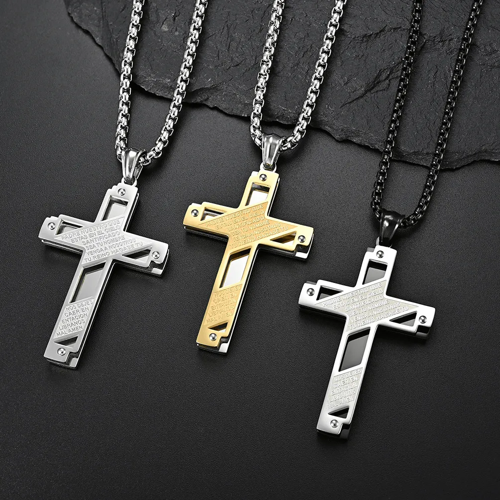 Men's Christian Necklace <br> Padre Nuestro