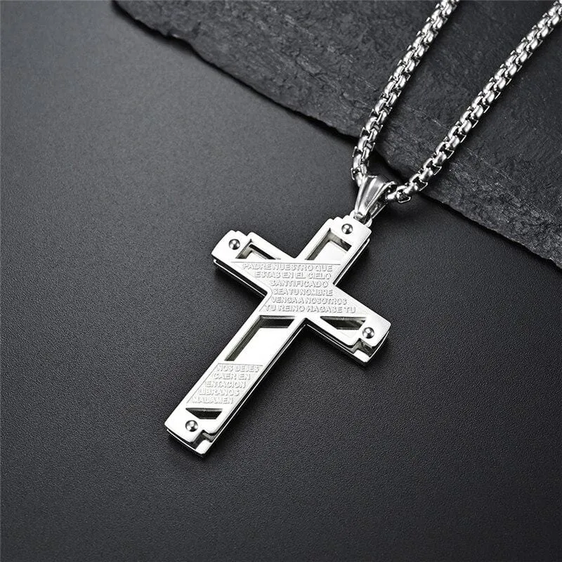 Men's Christian Necklace <br> Padre Nuestro