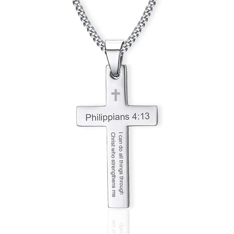 Men's Christian Necklace <br> Philippians 4:13